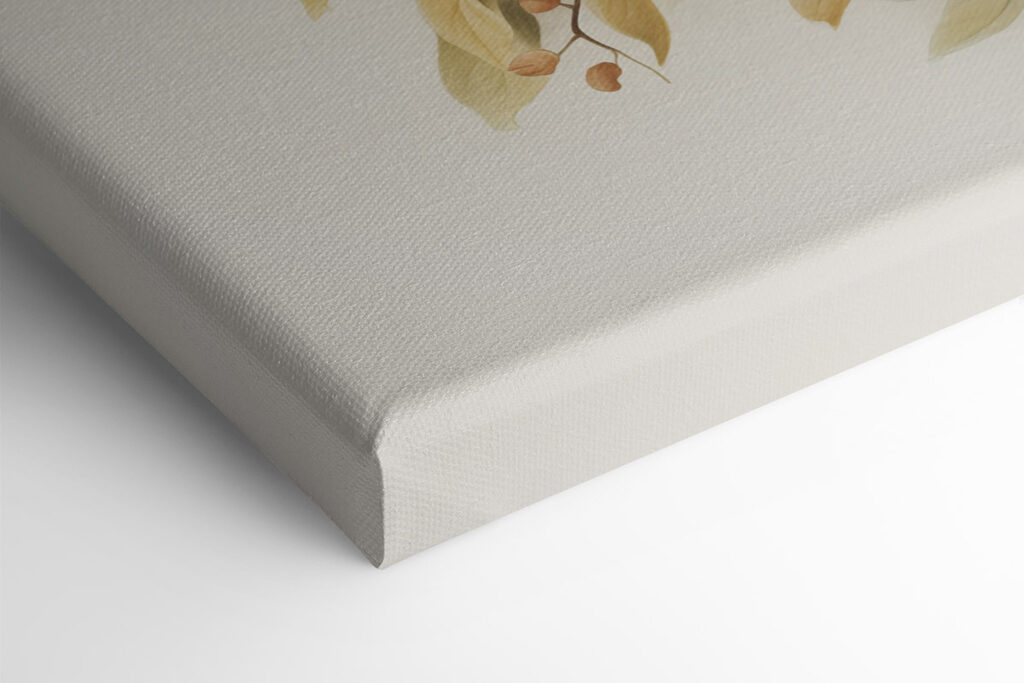 Two birds on a branch with flowers