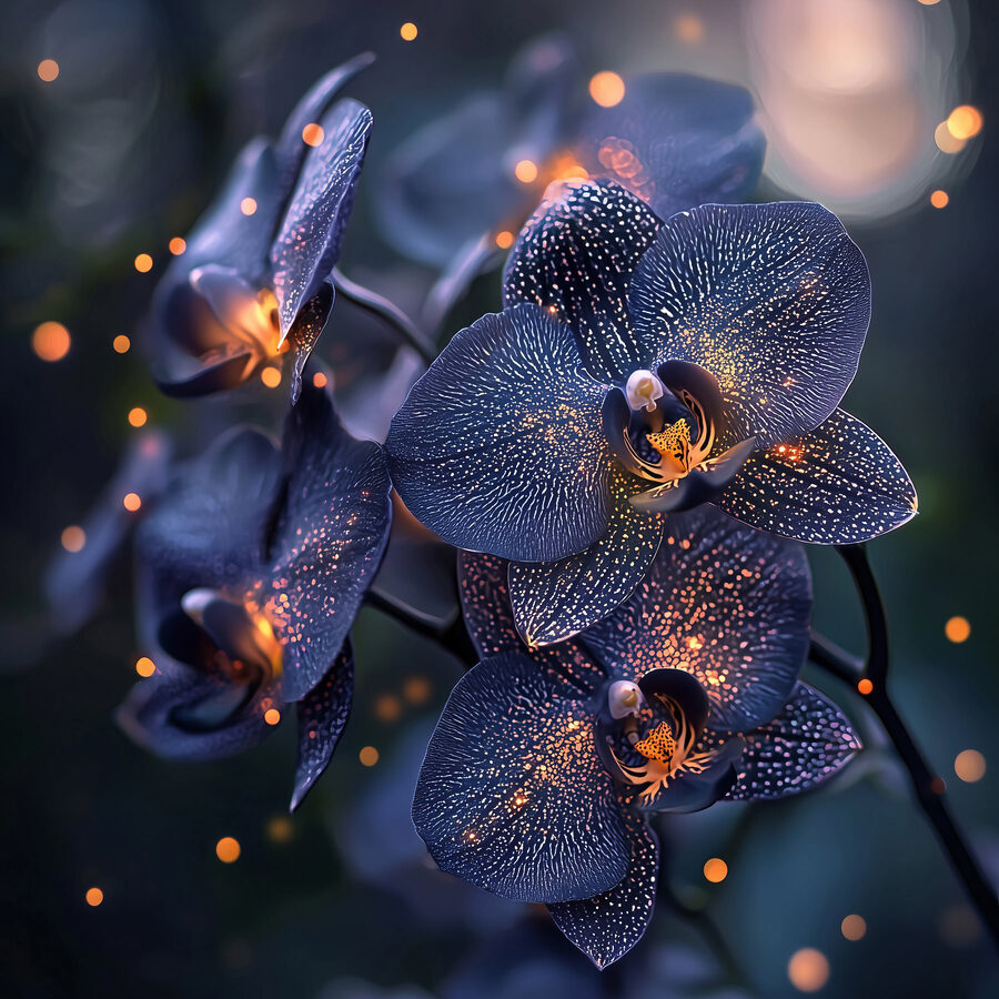 Elegáns orchideák lágy környezetben