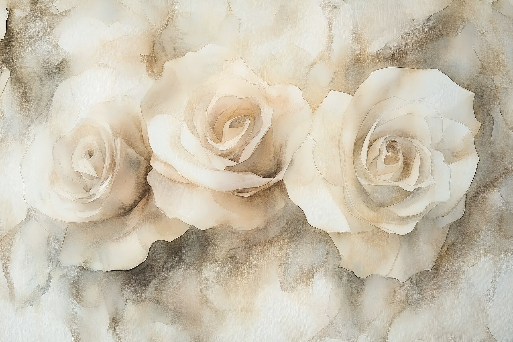 Group of white roses