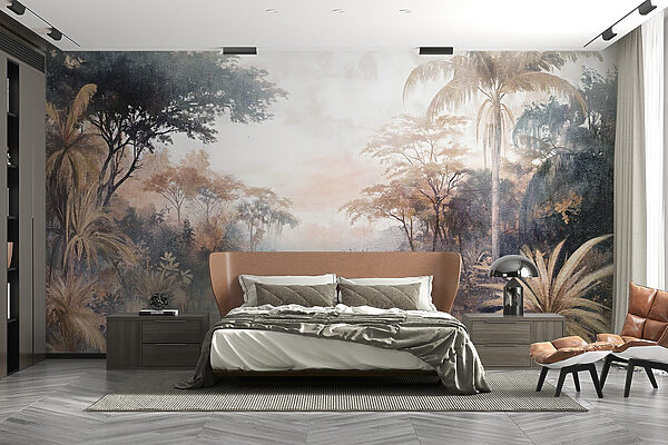 Fotótapéta Fotótapéta Fákkal és növényekkel teli folyó (Cikkszám: w08460)