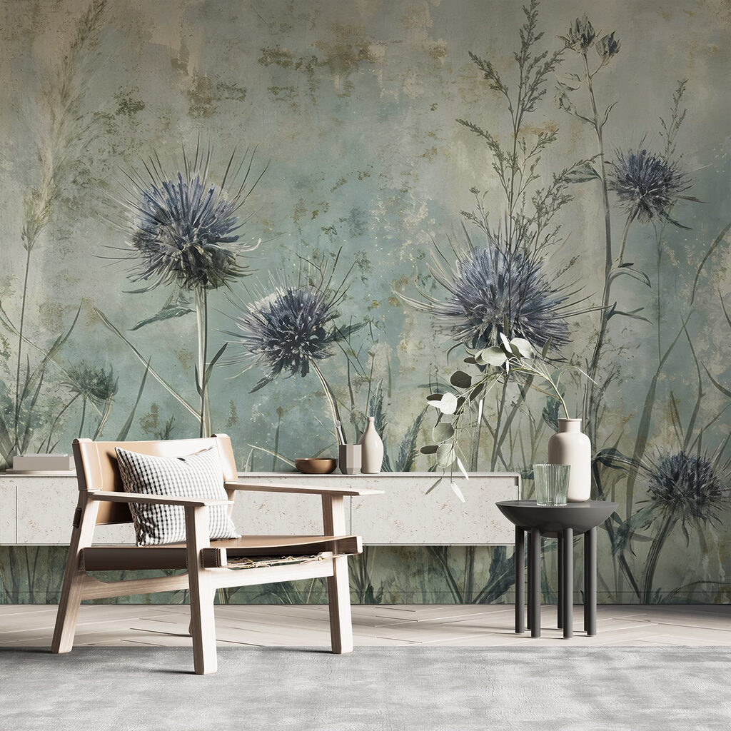 Painting of flowers and plants