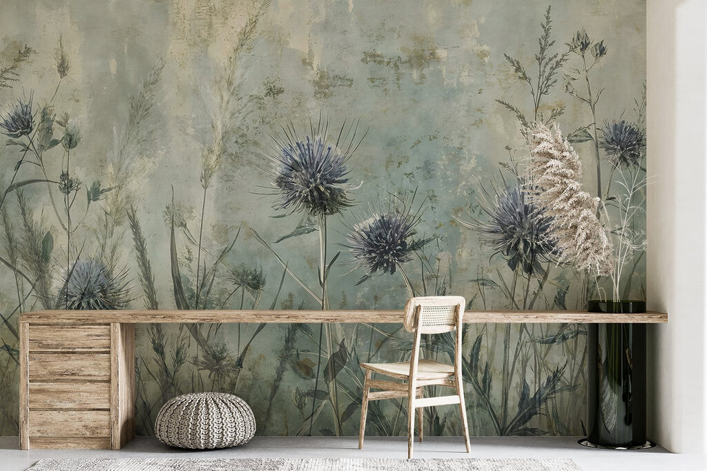 Painting of flowers and plants