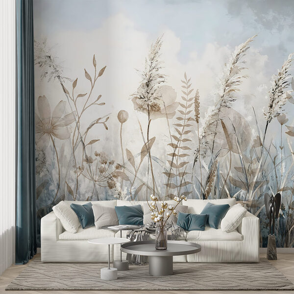 Painting of flowers and plants