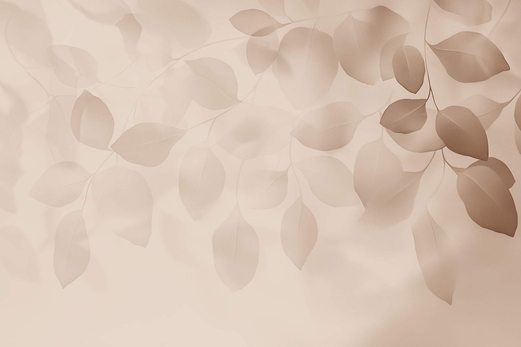 Gentle leaves in soft hues