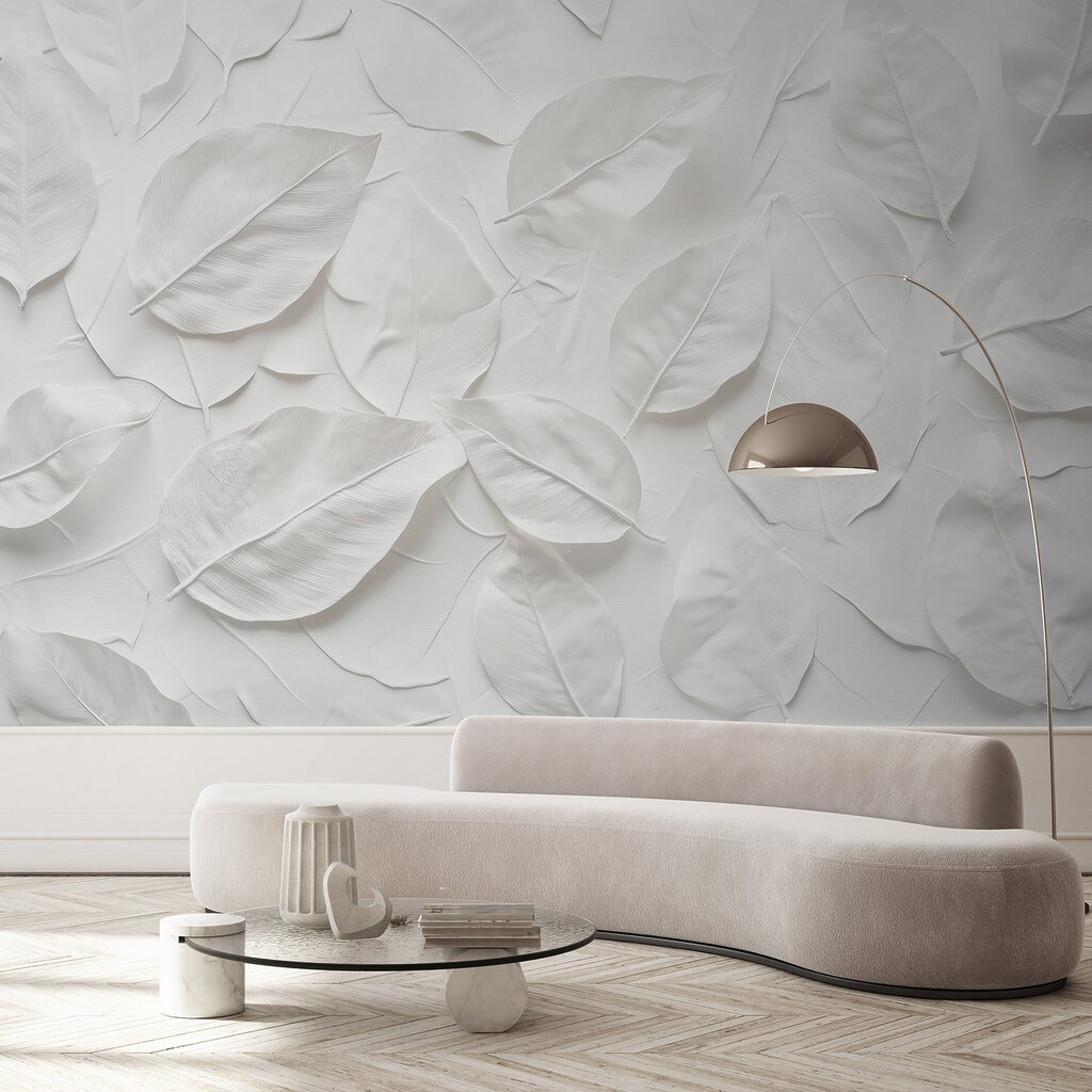 Group of white leaves Group of white leaves