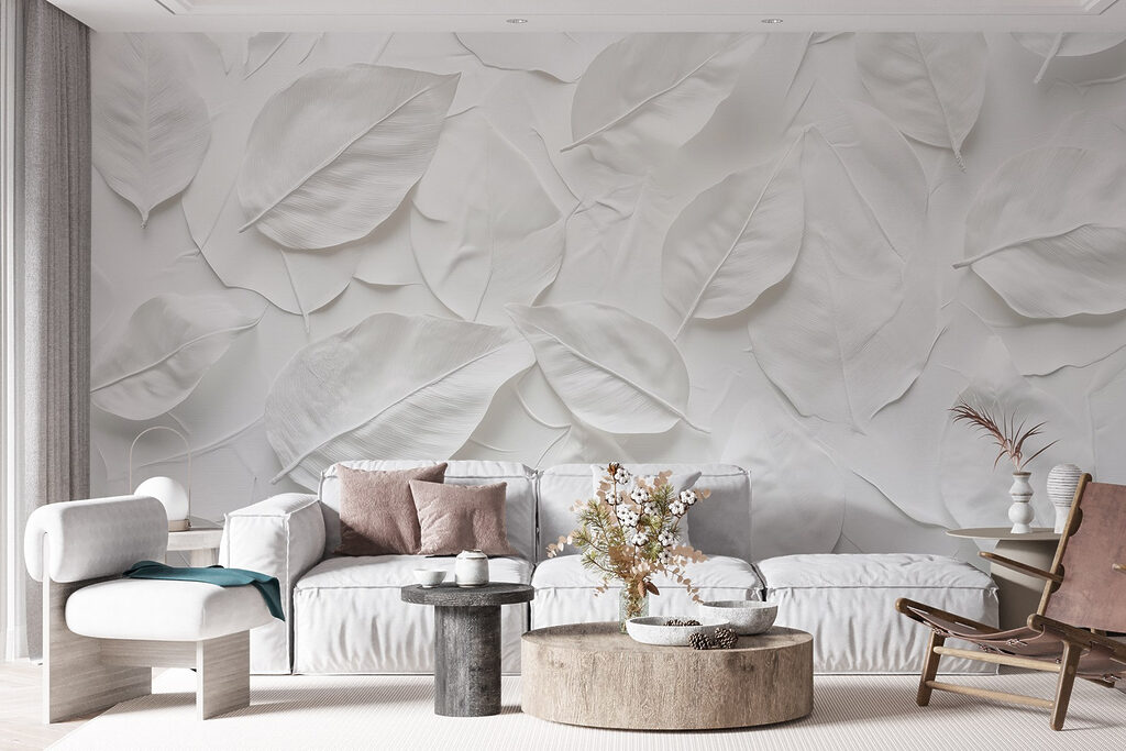 Group of white leaves Group of white leaves