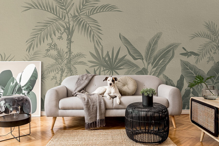 Wall murals Wallpaper with plants on it