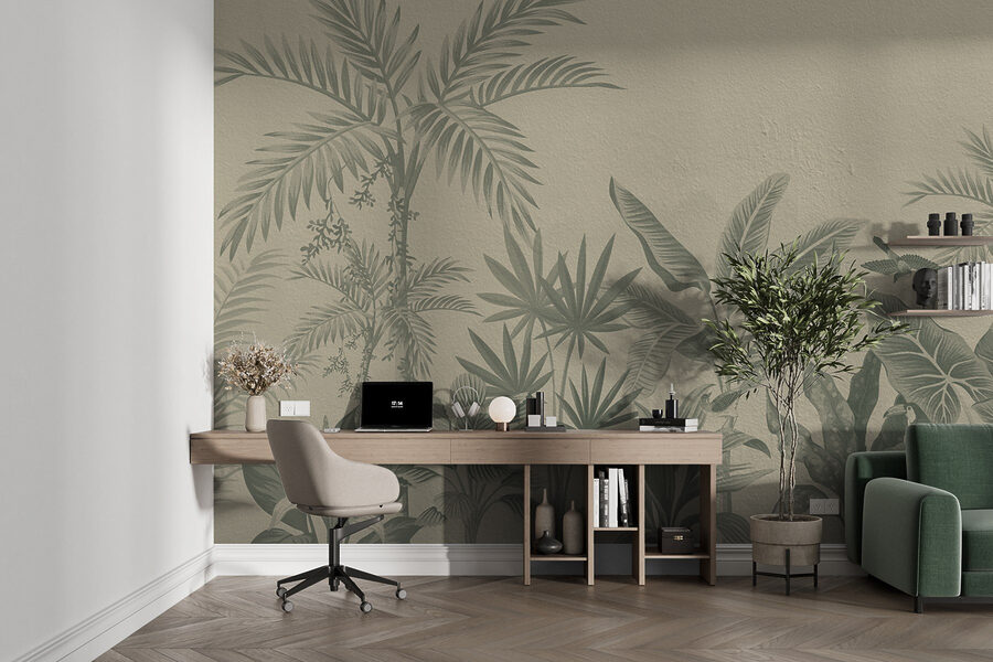 Wall murals Wallpaper with plants on it