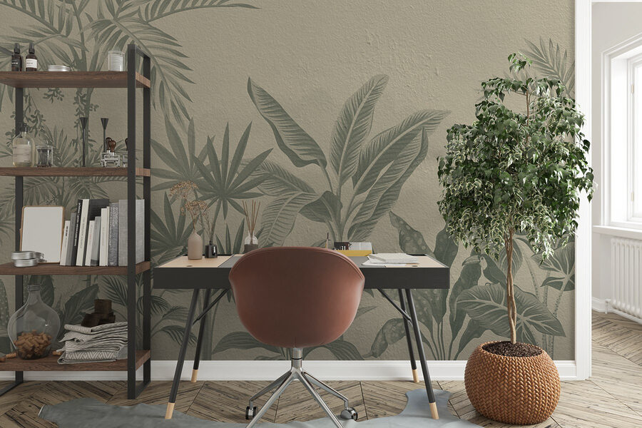 Wall murals Wallpaper with plants on it