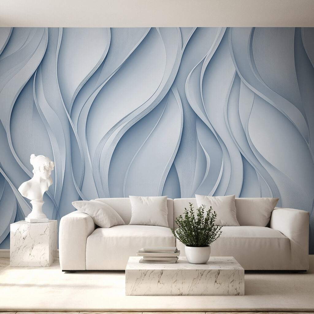 White and grey wavy lines