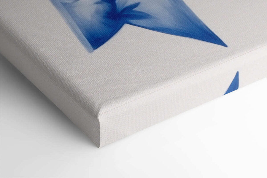 Blue and white floral bow Blue and white floral bow