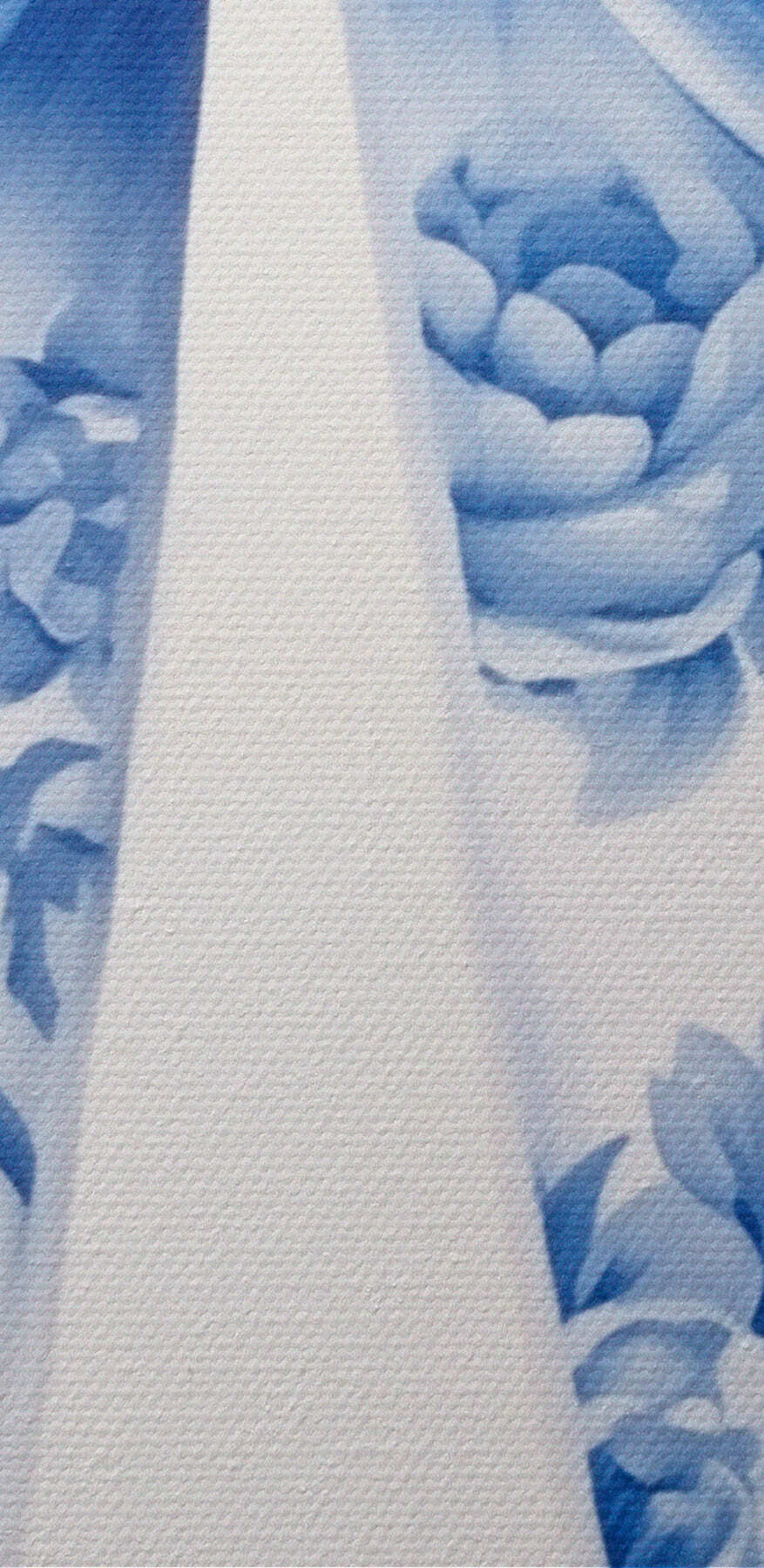 Blue and white floral bow Blue and white floral bow