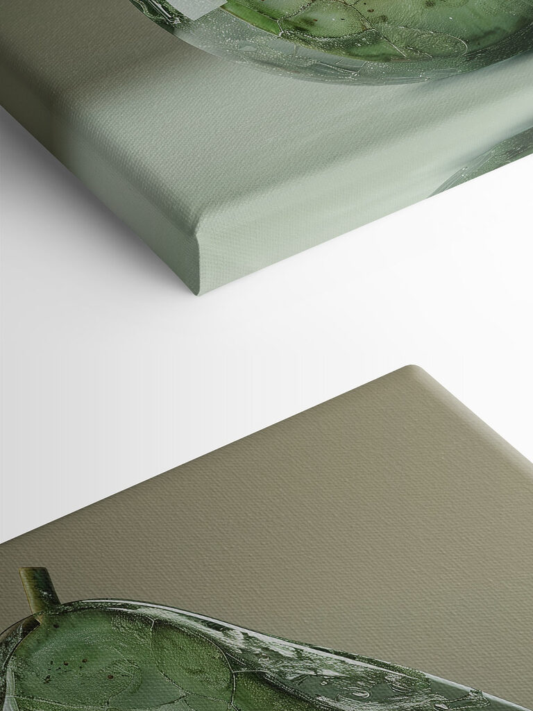 Artistic interpretation of a ripe avocado