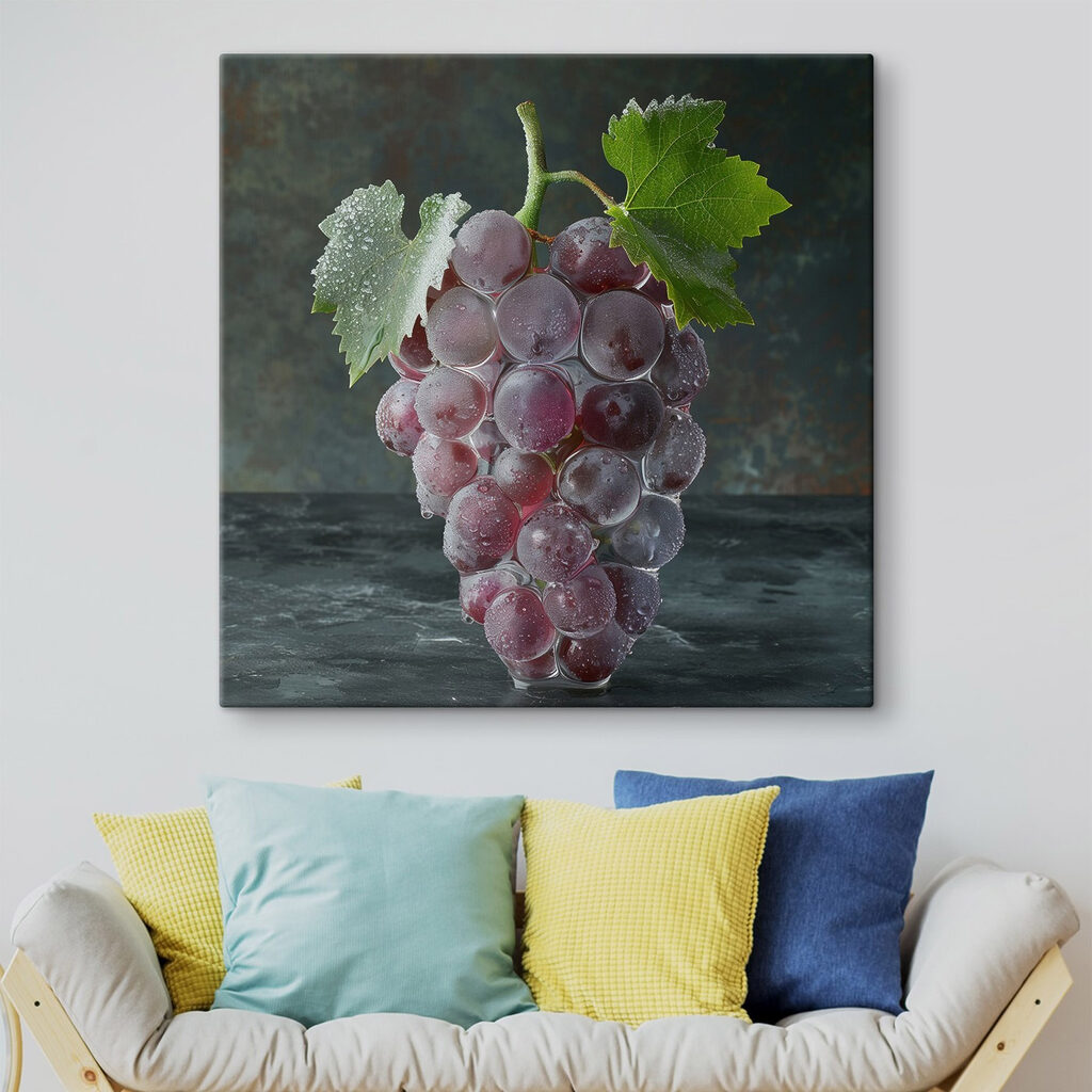 Bunch of grapes with water droplets on top Bunch of grapes with water droplets on top