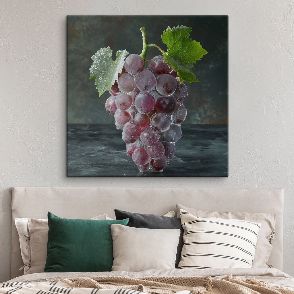 Bunch of grapes with water droplets on top Bunch of grapes with water droplets on top