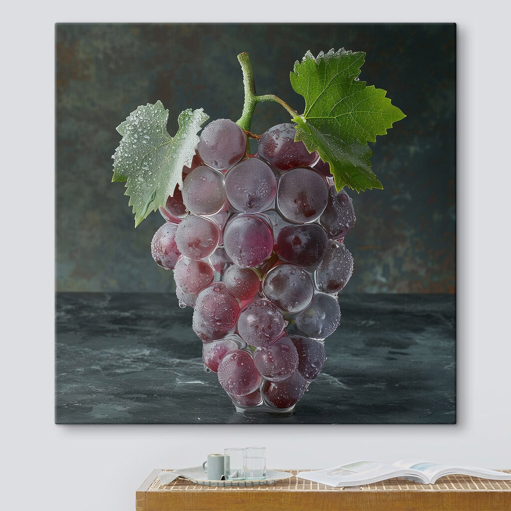 Bunch of grapes with water droplets on top Bunch of grapes with water droplets on top