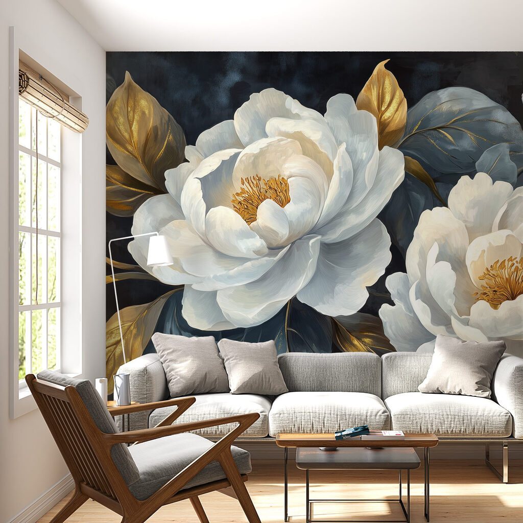 Elegant blooms against dark background Elegant blooms against dark background