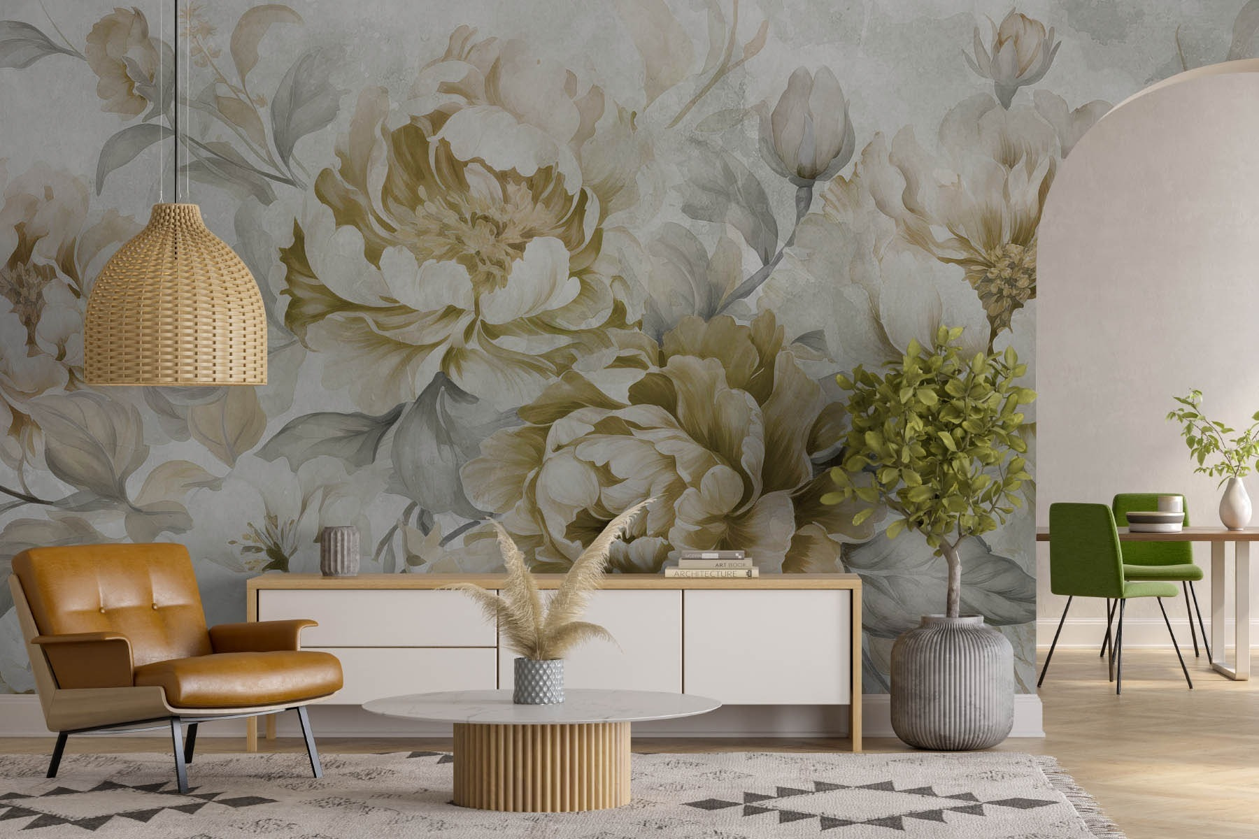 Soft floral elegance in muted tones Soft floral elegance in muted tones