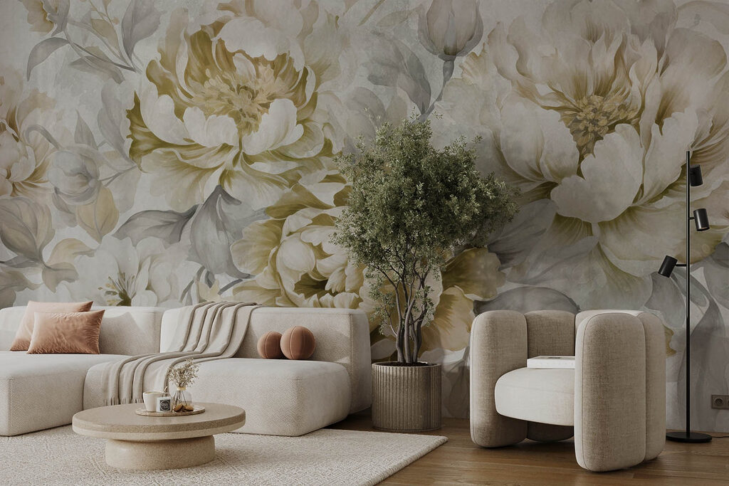 Soft floral elegance in muted tones Soft floral elegance in muted tones