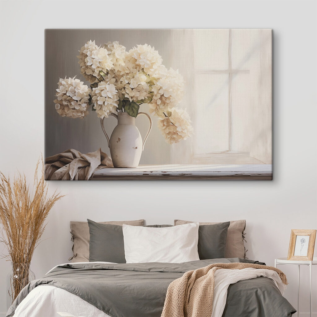 Painting of flowers in a vase