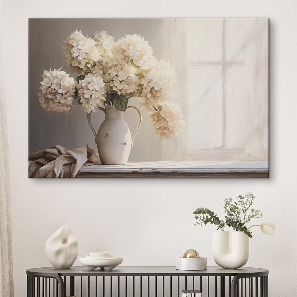 Painting of flowers in a vase