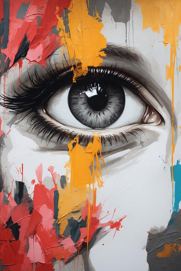 Egy nő szemének festménye’s eye Egy nő szemének festménye’s eye
