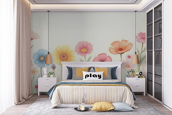 Fotótapéta Fotótapéta Színes virágok sora (Cikkszám: w02613)