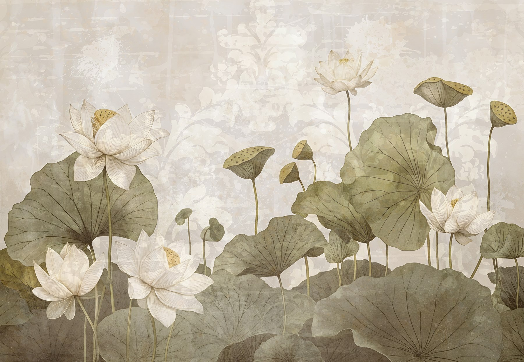 Delicate flowers in serene harmony