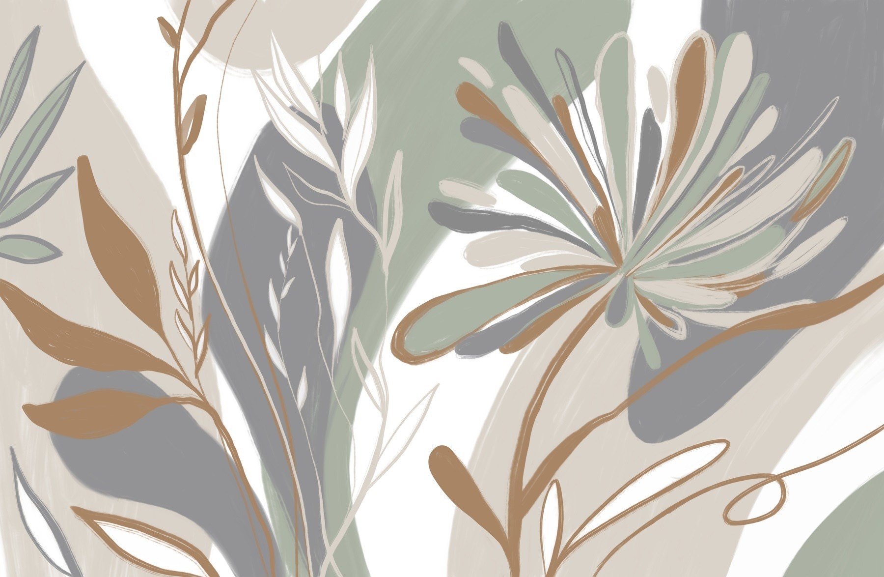 Nature-inspired abstract floral design