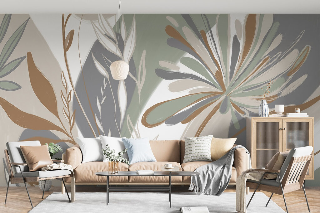 Nature-inspired abstract floral design