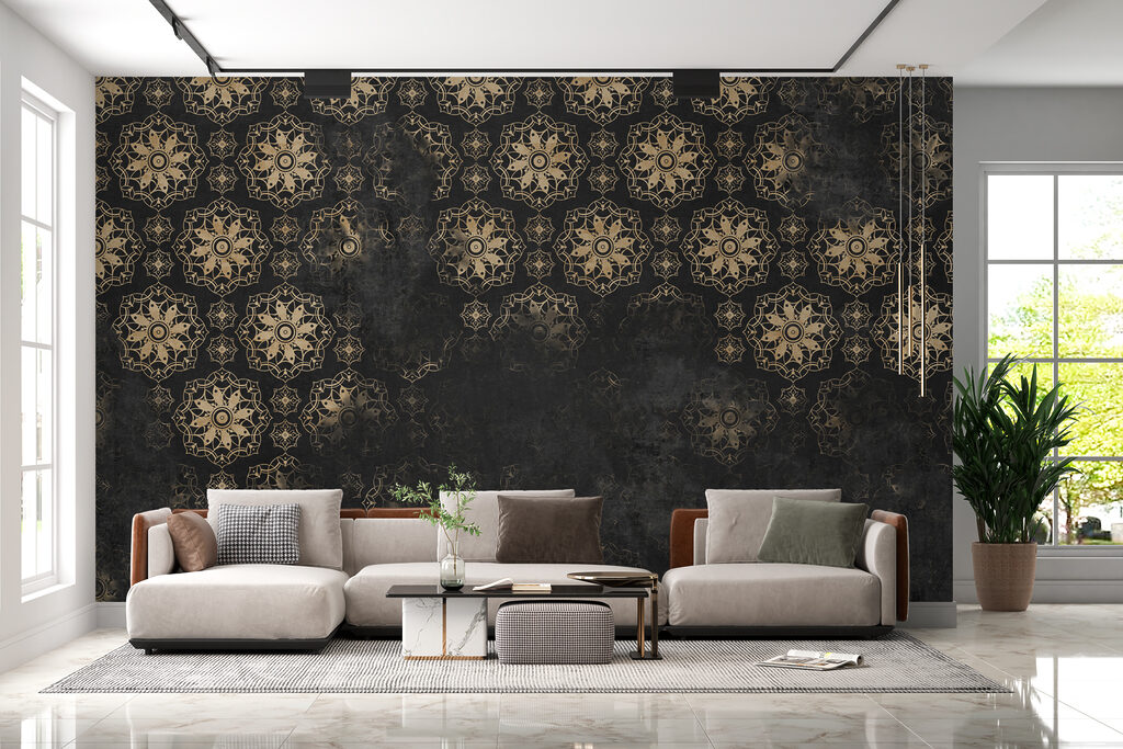 Intricate patterns on a dark background Intricate patterns on a dark background