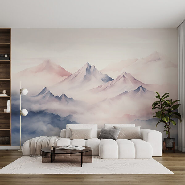 Mountain range with clouds Mountain range with clouds