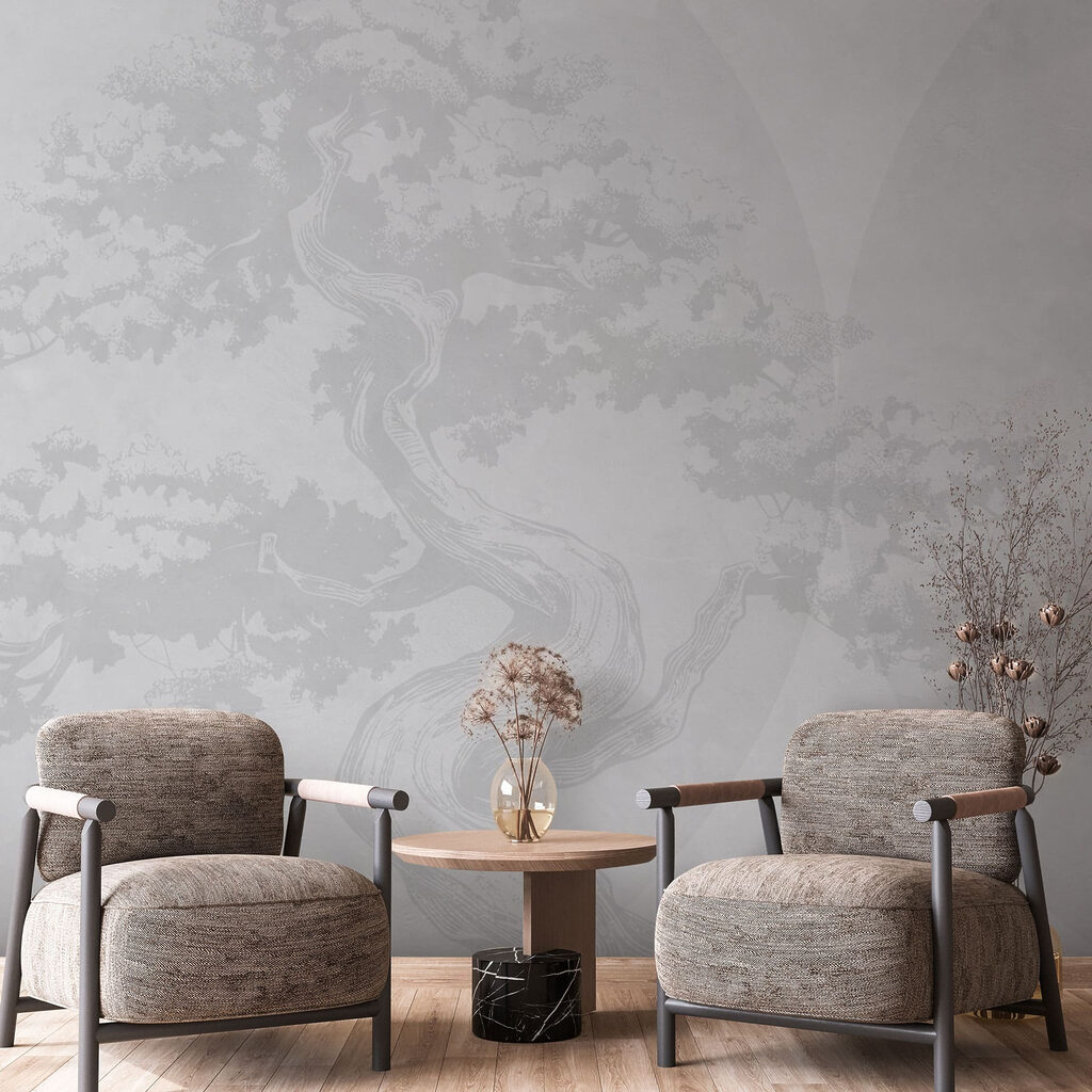 Tree with a curved trunk