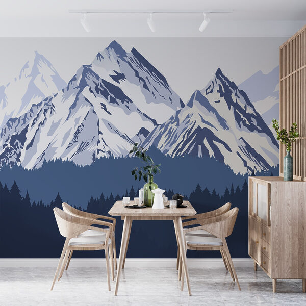 Mountain range with trees Mountain range with trees