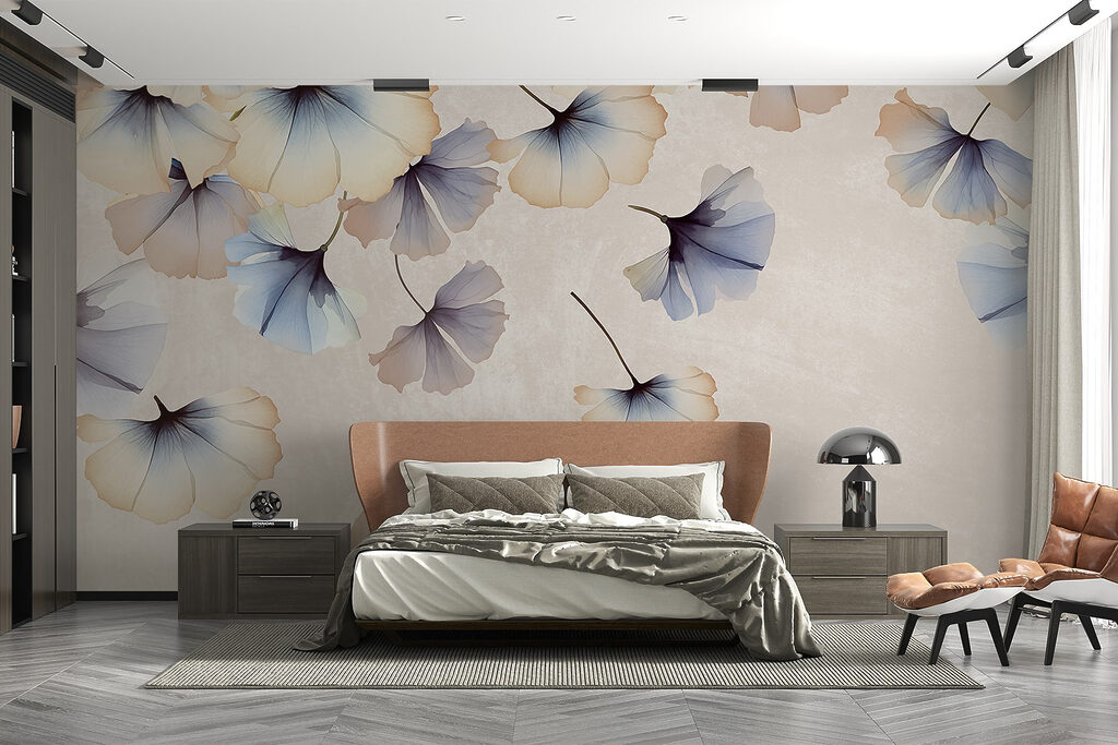 Falling petals in soft hues