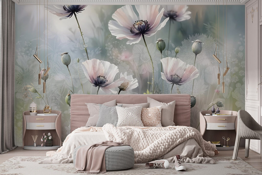 Delicate blooms in soft hues