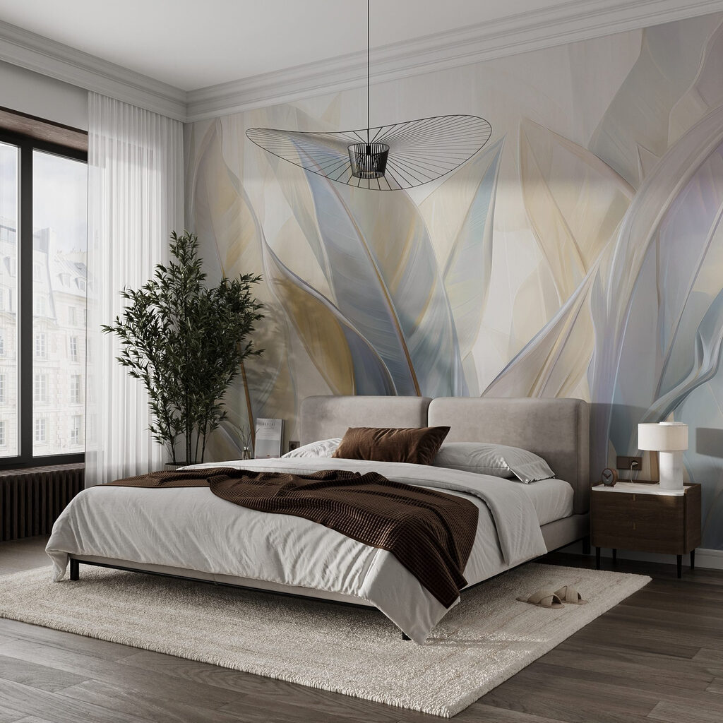 Elegant leaves in soft hues