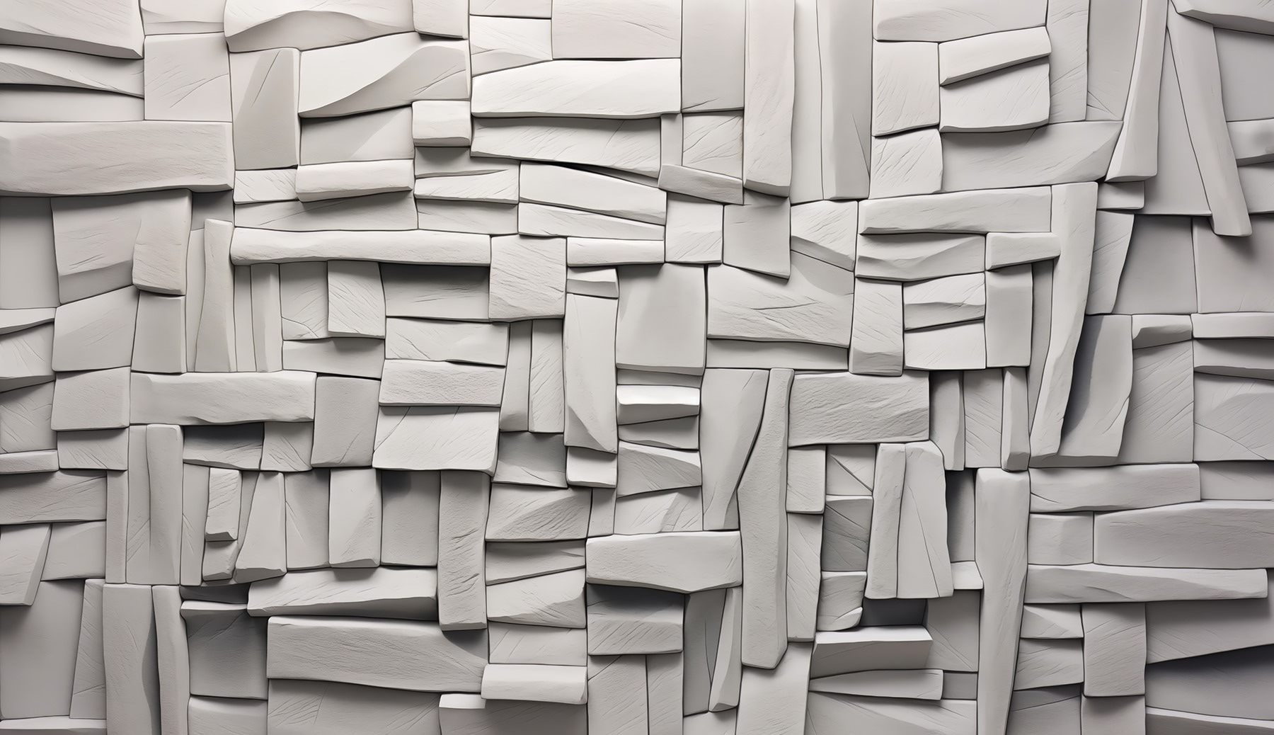 White wall with rectangles