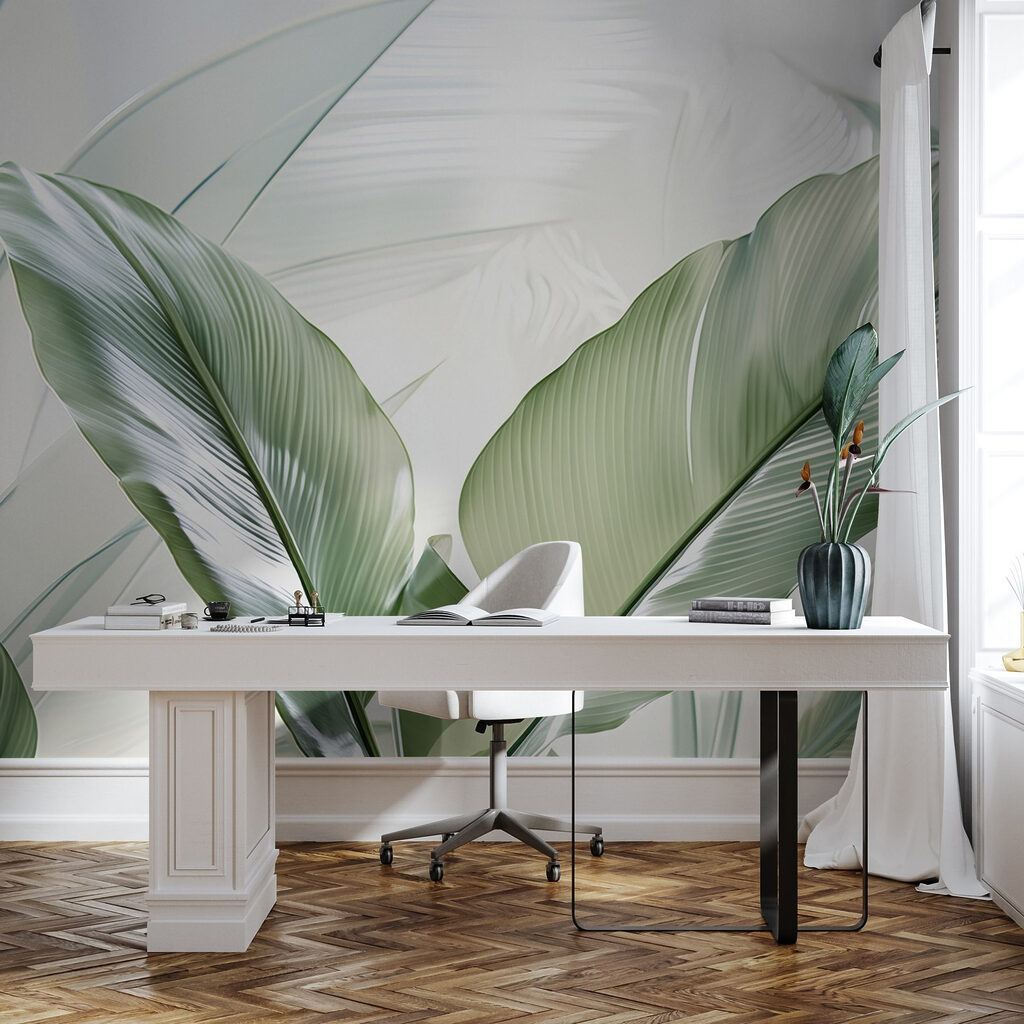 Natural green leaves in soft light Natural green leaves in soft light