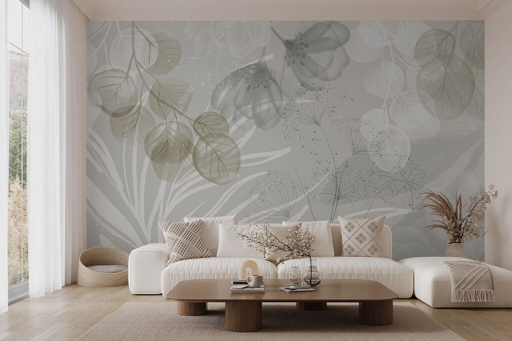 Serene botanical whispers in soft hues