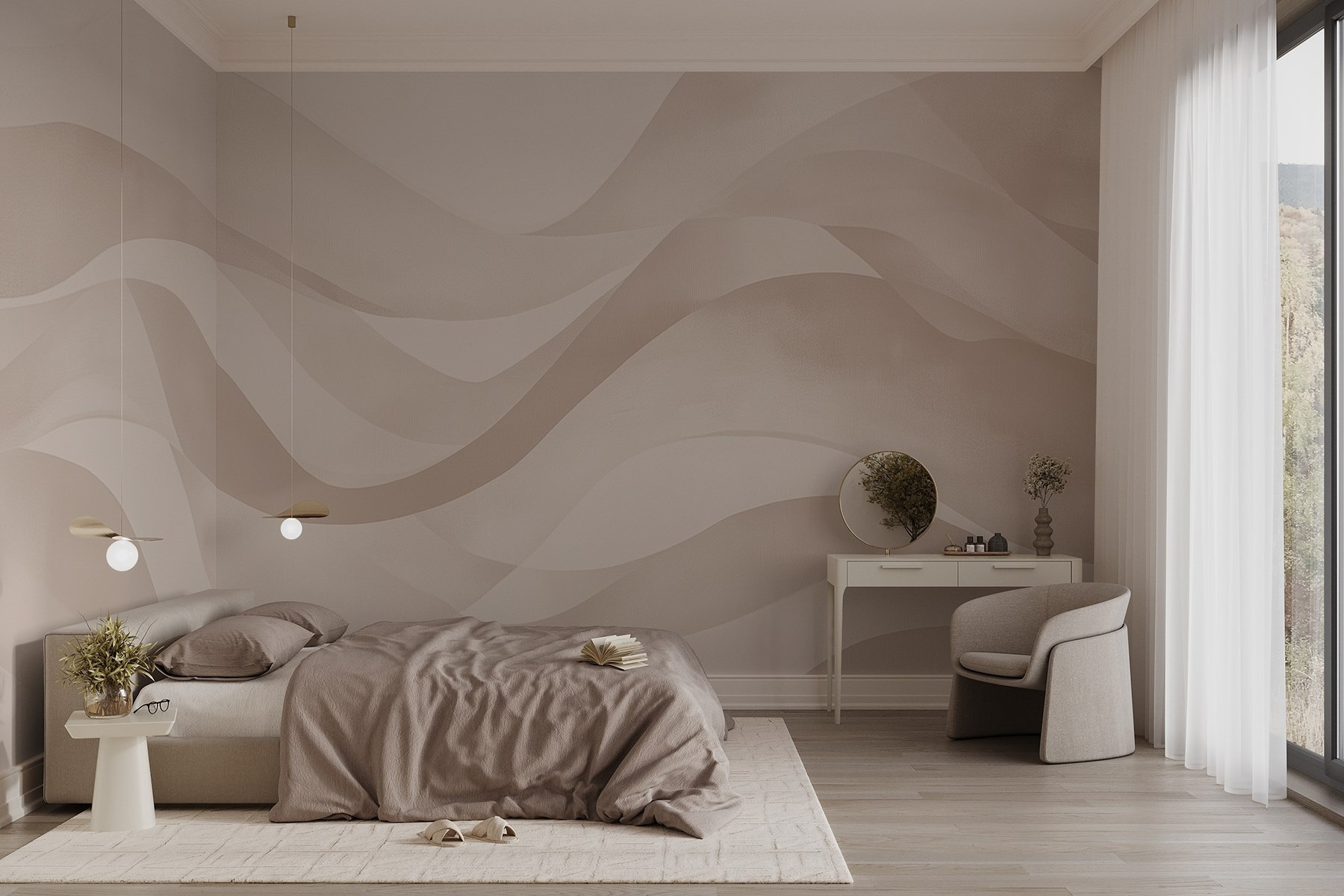 White and pink background with wavy lines White and pink background with wavy lines