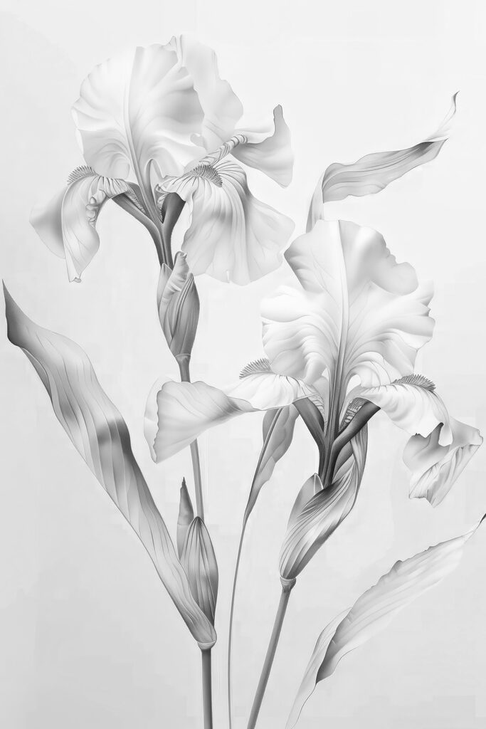 Delicate petals in soft monochrome hues Delicate petals in soft monochrome hues