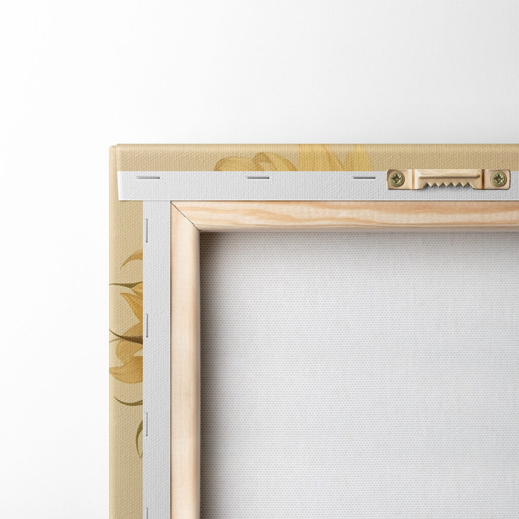 Painting of sunflowers on a white background