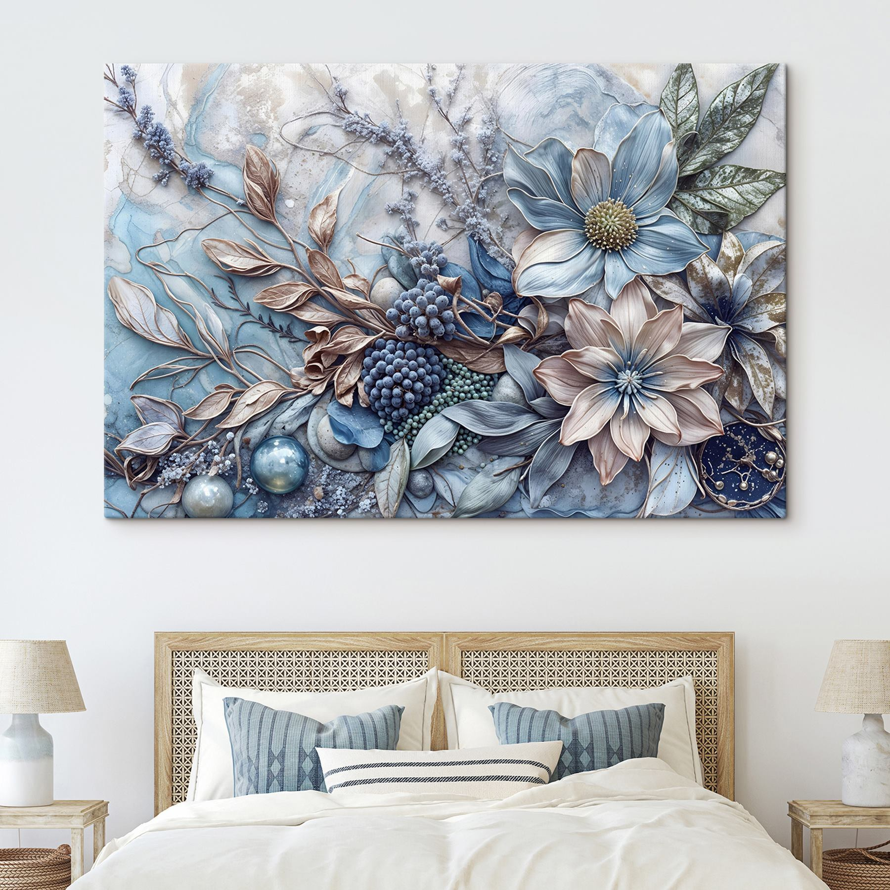 Floral arrangement in cool tones Floral arrangement in cool tones