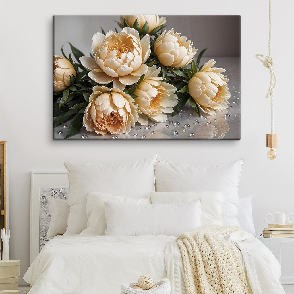 Group of flowers on a table