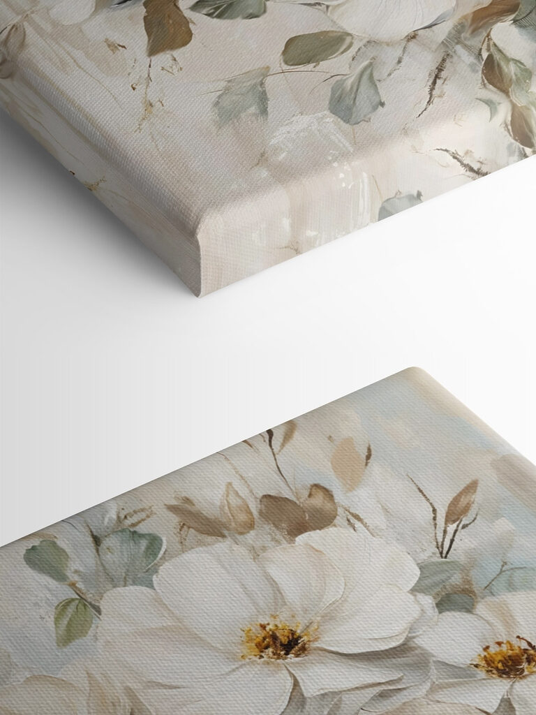 Painting of white flowers