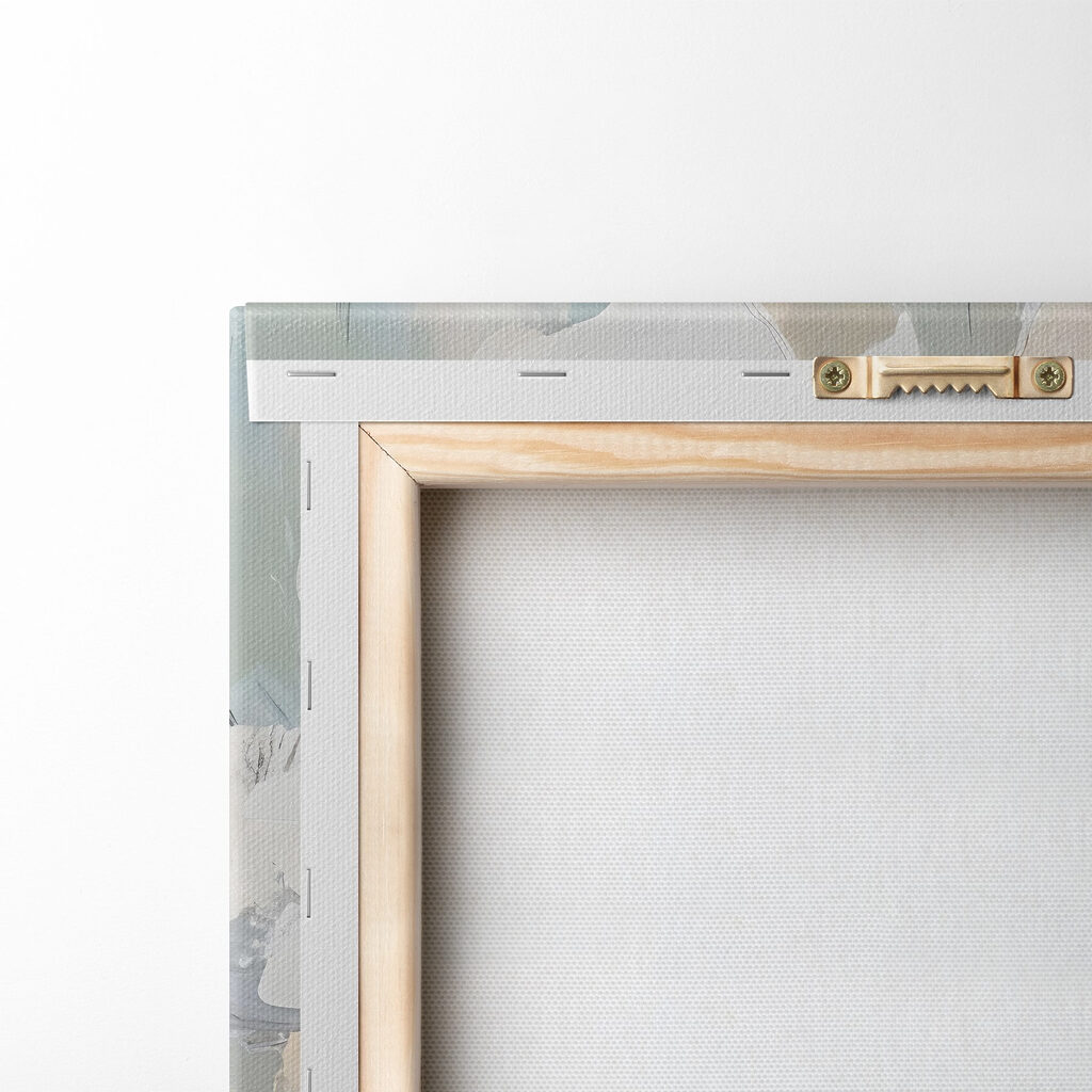 Painting of flowers on a blue background