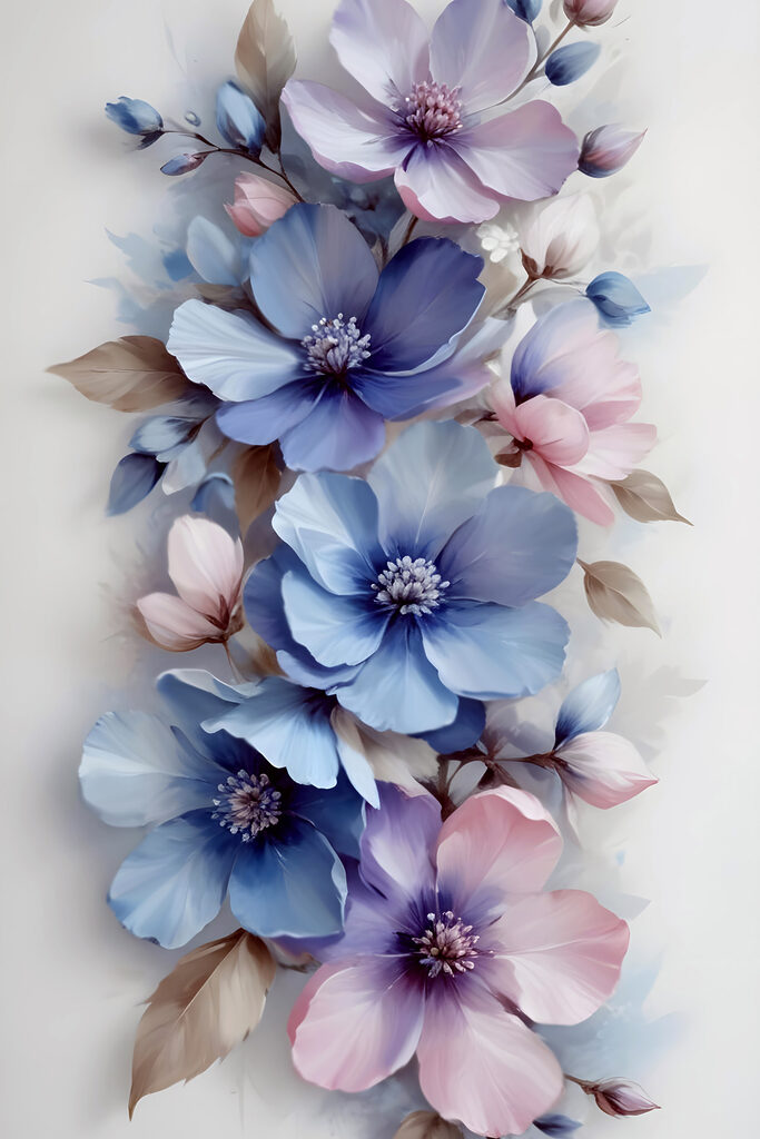 Delicate hues in floral arrangement