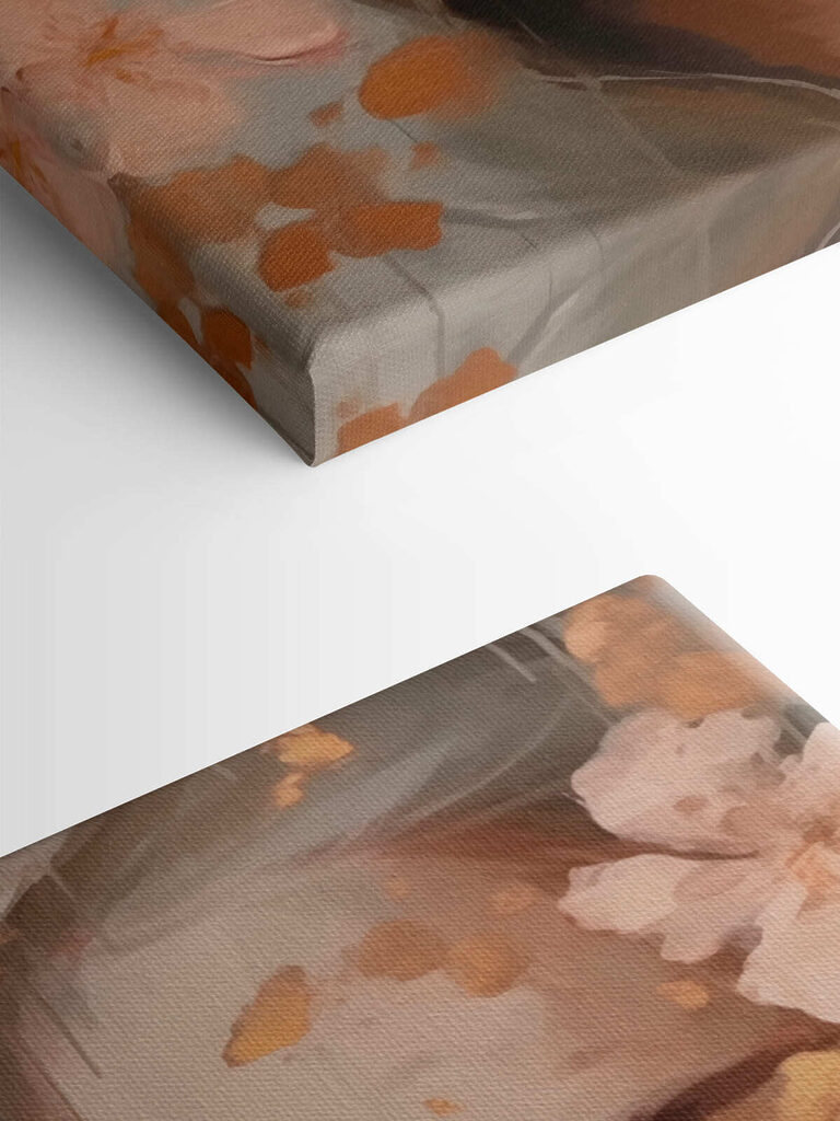 Woman with flowers around her face Woman with flowers around her face