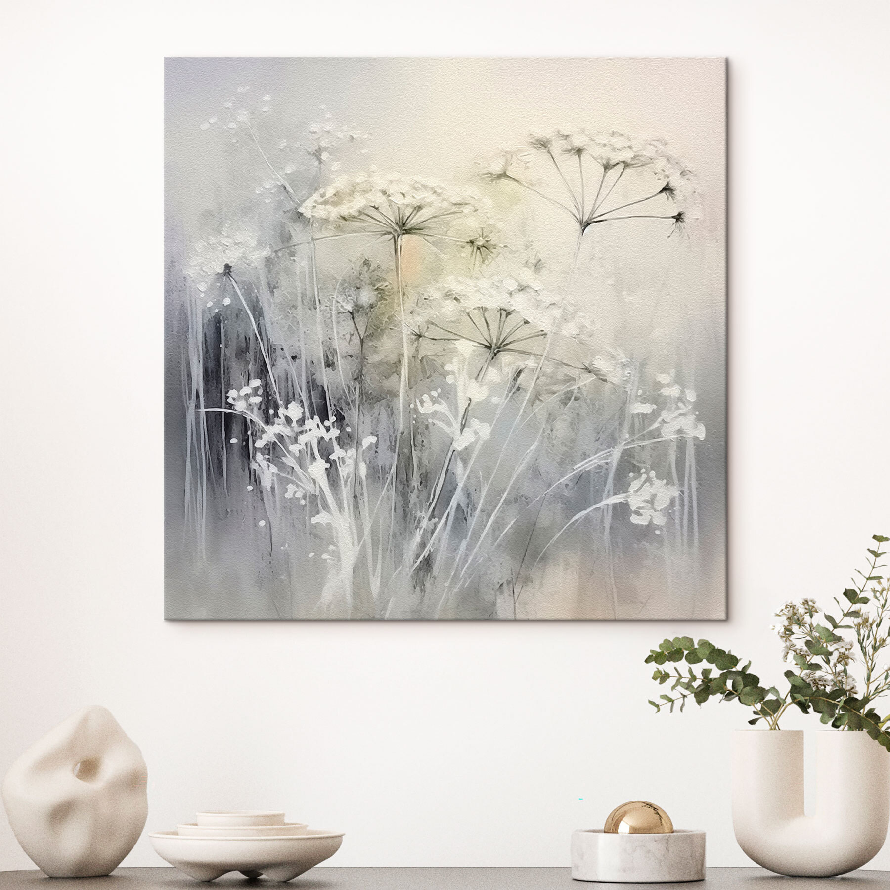 Painting of flowers and plants